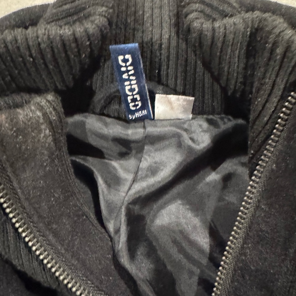 Divided Black Double-Breasted Pea Coat - image 2